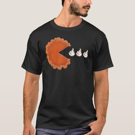 Pumpkin Pie Eating Whipped Cream Thanksgiving Day  Tシャツ (正面)