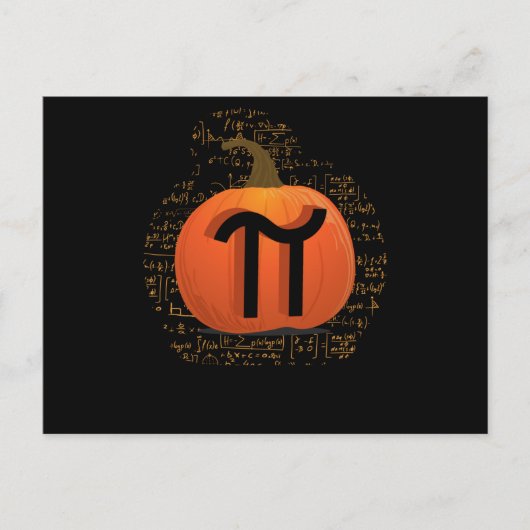 Pumpkin Pie Funny Halloween Pi Day Pun ポストカード (正面)