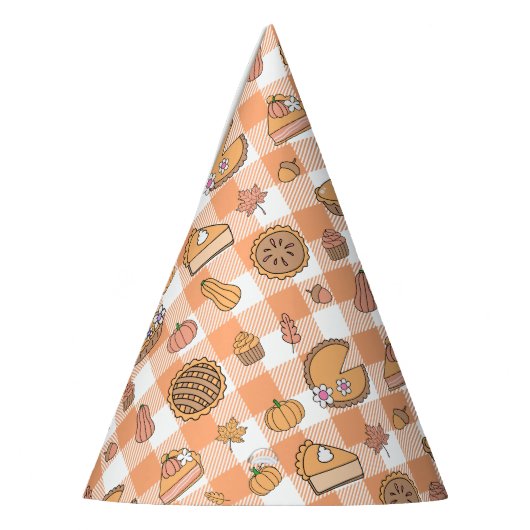 Pumpkin Pie Gingham パーティーハット (左)