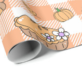 Pumpkin Pie Gingham Wrapping Paper ラッピングペーパー (ロールコーナー)