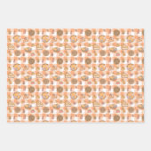 Pumpkin Pie Gingham Wrapping Paper Sheets ラッピングペーパーシート (正面3)
