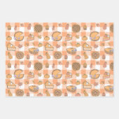 Pumpkin Pie Gingham Wrapping Paper Sheets ラッピングペーパーシート (正面2)