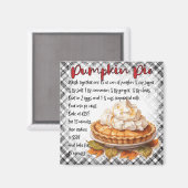 Pumpkin Pie Recipe マグネット (正面/裏面)