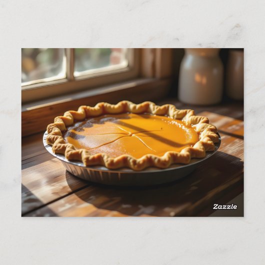 Pumpkin Pie Recipe Card ポストカード (裏面)