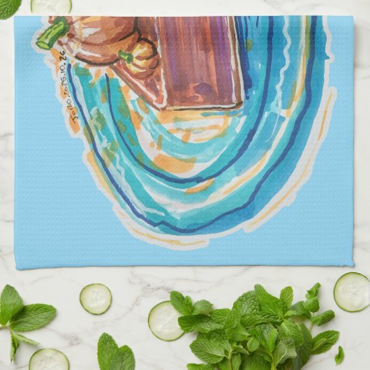 Pumpkin Pie Slice キッチンタオル (折り畳み)