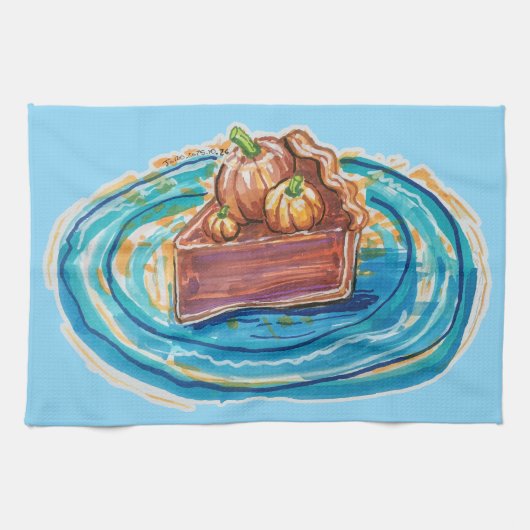 Pumpkin Pie Slice キッチンタオル (横)