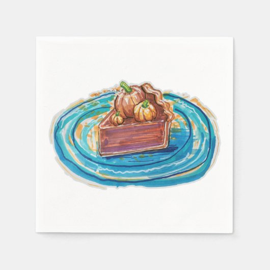 Pumpkin Pie Slice スタンダードカクテルナプキン (正面)