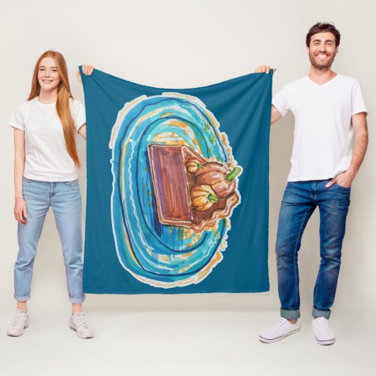 Pumpkin Pie Slice フリースブランケット (インサイチュ)