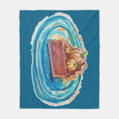 Pumpkin Pie Slice フリースブランケット (正面)