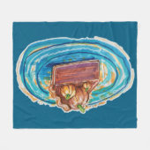 Pumpkin Pie Slice フリースブランケット (正面(横))