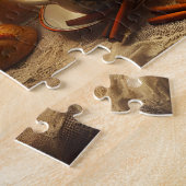 Pumpkin Pie Spice Creamy Tabletop Fall Decor ジグソーパズル (側面)