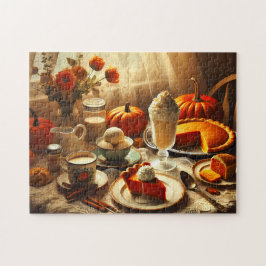 Pumpkin Pie Spice Creamy Tabletop Fall Decor ジグソーパズル