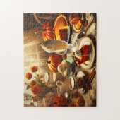 Pumpkin Pie Spice Creamy Tabletop Fall Decor ジグソーパズル (縦)