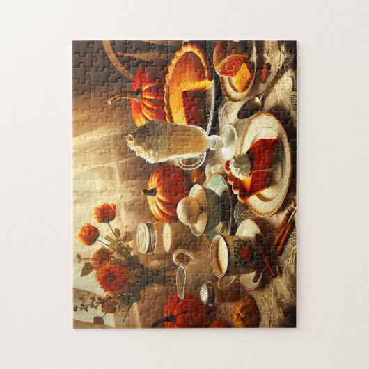 Pumpkin Pie Spice Creamy Tabletop Fall Decor ジグソーパズル (縦)