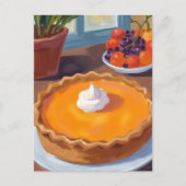 Pumpkin Pie | Thanksgiving Watercolor Painting ポストカード (正面)