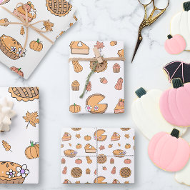 Pumpkin Pie Wrapping Paper Sheets ラッピングペーパーシート