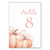 Pumpkin Pink Bow Table Numbers テーブルナンバー (正面)