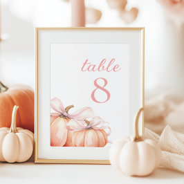 Pumpkin Pink Bow Table Numbers テーブルナンバー