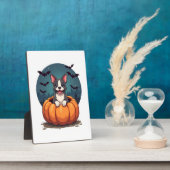 Pumpkin Pitbull Smile フォトプラーク (側面)