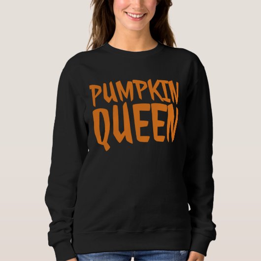 Pumpkin Queen Cute Fall Autumn スウェットシャツ (正面)