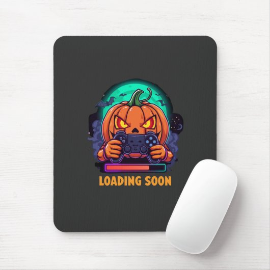 Pumpkin Quest Gamer Loading Design マウスパッド (マウス)
