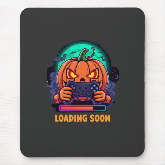 Pumpkin Quest Gamer Loading Design マウスパッド (正面)