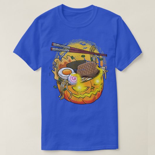 Pumpkin Ramen Halloween Kawaii Jack O Lantern1453 Tシャツ (デザイン正面)