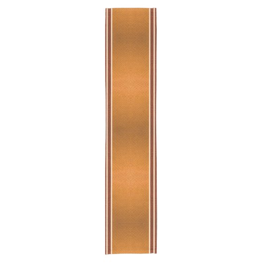Pumpkin & Rust Exotic Faux Snake Leather Line Art ショートテーブルランナー (正面)