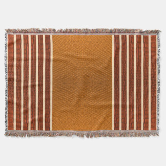 Pumpkin & Rust Exotic Faux Snake Leather Line Art スローブランケット