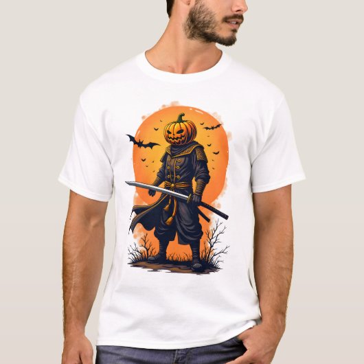 Pumpkin Samurai � Halloween Warrior T-Shirt Tシャツ (正面)