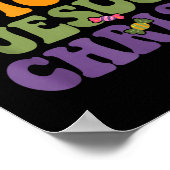 Pumpkin Sce &amp; Je-sus Christ Funny Christian Ha ポスター (角)