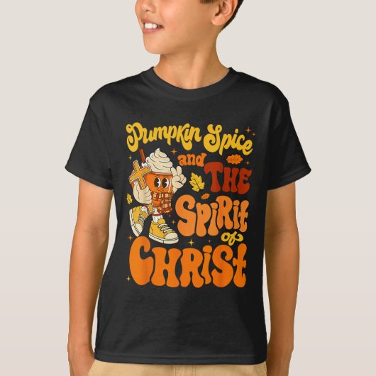 Pumpkin Sce And Jesus Christ Funny Fall Christian  Tシャツ (正面)
