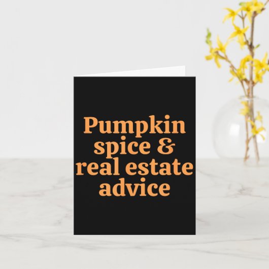 Pumpkin Sce And Real Estate Advice カード (黄色い花)
