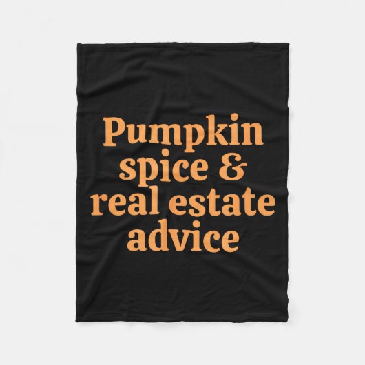 Pumpkin Sce And Real Estate Advice  フリースブランケット (正面)