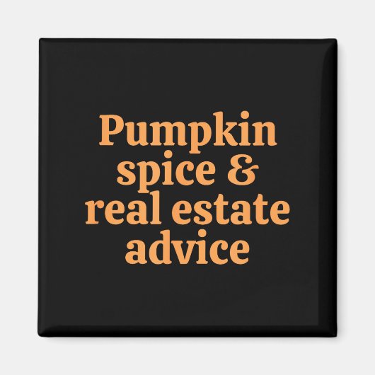 Pumpkin Sce And Real Estate Advice  マグネット (正面)