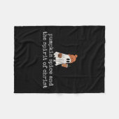 Pumpkin Sce And The Srit Of Christ Christian Hallo フリースブランケット (正面(横))