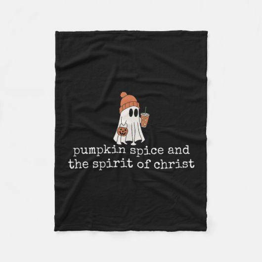Pumpkin Sce And The Srit Of Christ Christian Hallo フリースブランケット (正面)