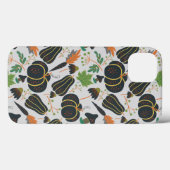 Pumpkin seamless pattern carrot black and white Case-Mate iPhoneケース (裏面 (横))