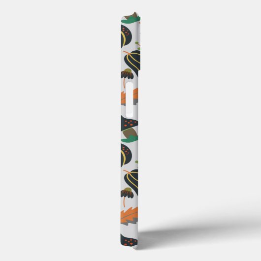Pumpkin seamless pattern carrot black and white Case-Mate iPhoneケース (裏面 / 右)