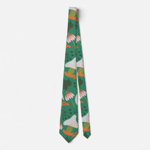 Pumpkin seamless pattern carrots and mushrooms ネクタイ