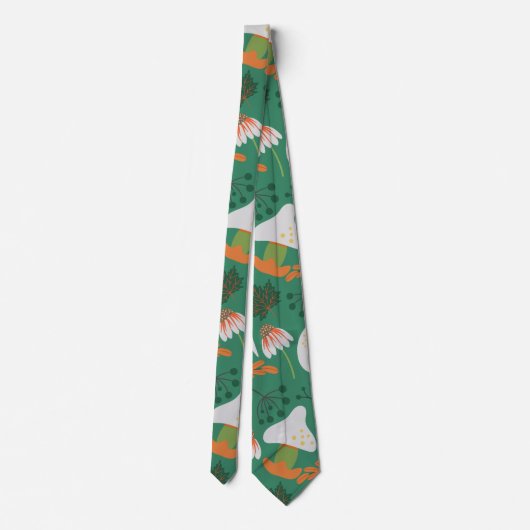 Pumpkin seamless pattern carrots and mushrooms ネクタイ (裏面)