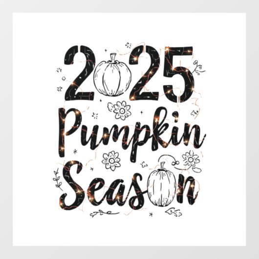 Pumpkin Season 2025 – Cute Autumn Decor ウィンドウサイン (シート)