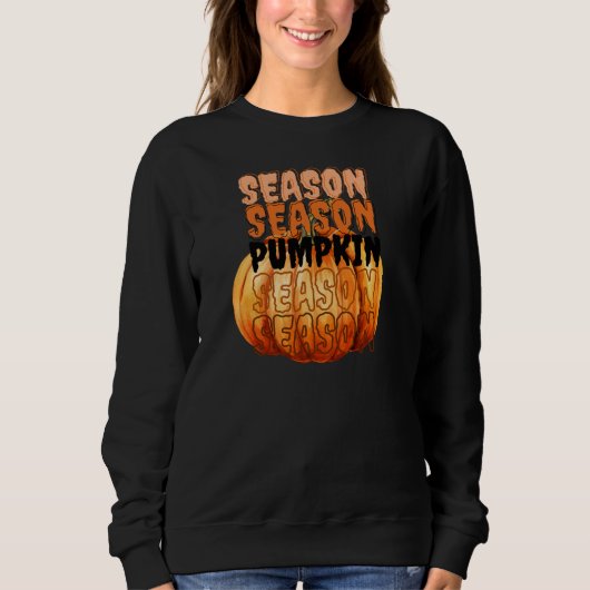 Pumpkin Season – Cozy Fall Aesthetic スウェットシャツ (正面)