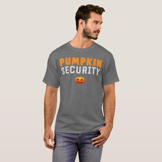 Pumpkin Security Kids Halloween Idea For Trick Or Tシャツ (正面フル)