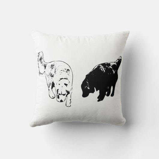 Pumpkin-Shadow Calm — Retriever Duo クッション (裏面)