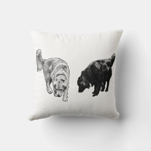 Pumpkin-Shadow Dots — Retriever Duo クッション (裏面)