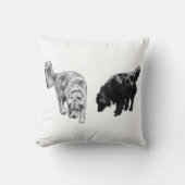 Pumpkin-Shadow Dots — Retriever Duo クッション (正面)