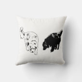 Pumpkin-Shadow Silhouettes — Retriever Duo クッション (裏面)