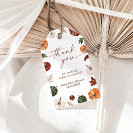 Pumpkin Shower Favor Tag, Fall Neutral Baby Shower ギフトタグ