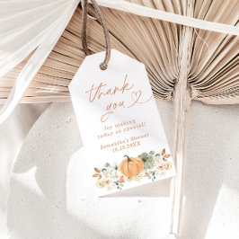 Pumpkin Shower Favor Tag, Fall Neutral Baby Shower ギフトタグ